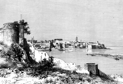 Rabat and the Mouth of the Bu-Regrag River, Morocco by Meunier