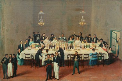 Banquet Given at Oaxaca in Honour of General Antonio Leon by Mexican School