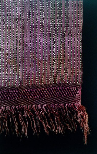 Detail of a rebozo, late 19th century by Mexican School