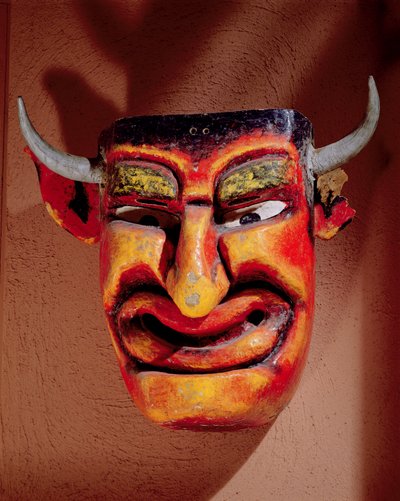 Devil mask used in a Pastorela from the Guerrero region of Mexico by Mexican School