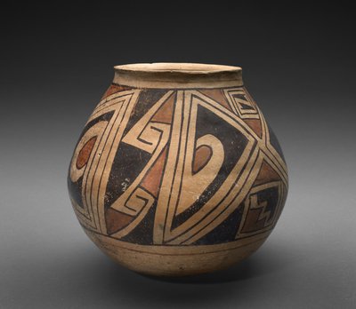 Jar with Geometric Designs by Mexican School