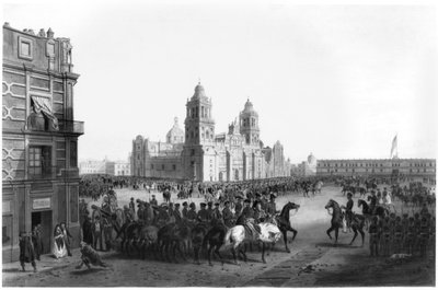 Major General Winfield Scott (1786-1866) Entering Mexico in 1847 by Mexican School