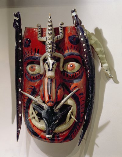 Mask of a deer used by the Mayo peoples of the Sonora and Sinaloa States of Mexico for the Dance of the Deer or Pascola by Mexican School