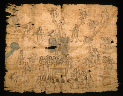 Page from the Codex San Pedro Atlapolco, Nahua by Mexican School