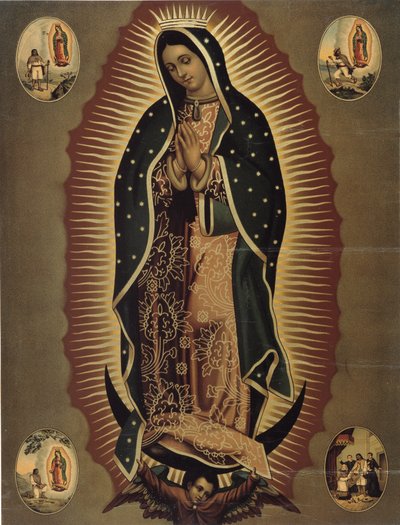 Representation of the Virgin of Guadalupe, Patron Saint of Mexico by Mexican School