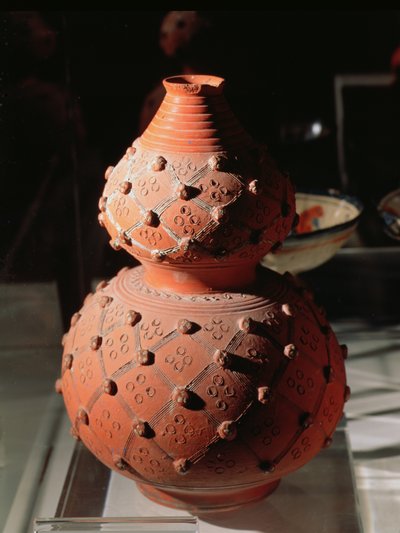 Vase in the Shape of a Gourd by Mexican School