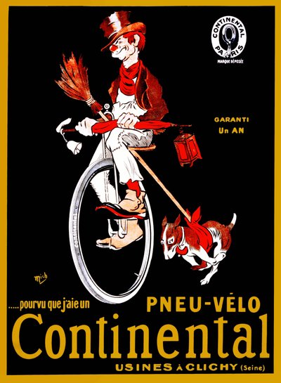 Advertising poster for Continental tires by Mich