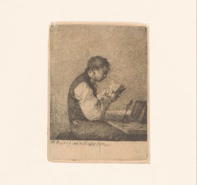 Man Reading at a Desk by Michał Płoński