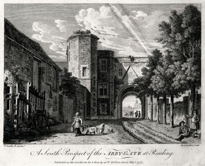 A South Prospect of the Abby-Gate at Reading, Berkshire, 1775 by Michael Angelo Rooker