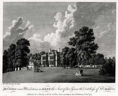 Jennings near Maidstone in Kent, the Seat of her Grace the Duchess of St Albans, 1776 by Michael Angelo Rooker