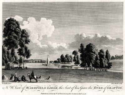 North West View of Wakefield Lodge, the Seat of His Grace the Duke of Grafton, 1776 by Michael Angelo Rooker
