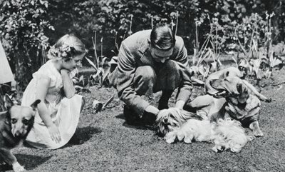 King George VI and Princess Margaret Rose by Michael Chance