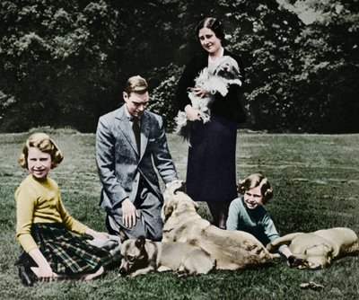 Royal Family as a Happy Group of Dog Lovers by Michael Chance