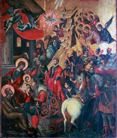 Icon of the Adoration of the Magi by Michael Damaskinos