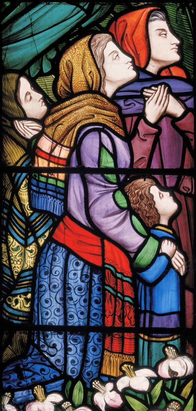 Christ Blessing Children (detail) by Michael Frederick Halliday