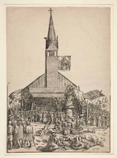 The Pilgrimage to the Church of the Beautiful Virgin at Regensburg by Michael Ostendorfer