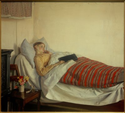 A Sick Young Girl. Tine Normand by Michael Peter Ancher