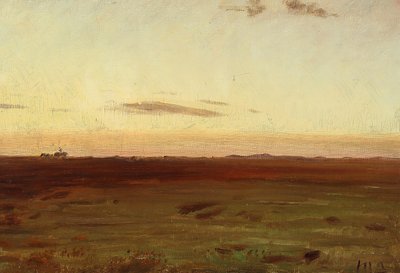 View of Meadow and Dunes in the Evening Sun by Michael Peter Ancher
