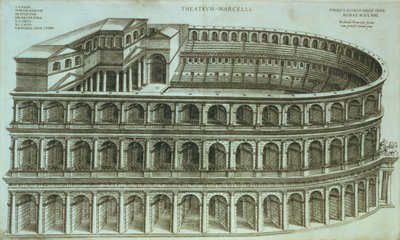 Plan of the Theatre of Marcellus, Rome by Michael Tramezini