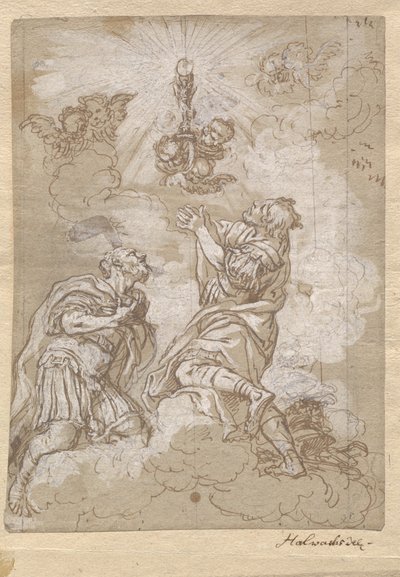 Two Soldier Saints Adoring the Host by Michael Wenzel Halbax