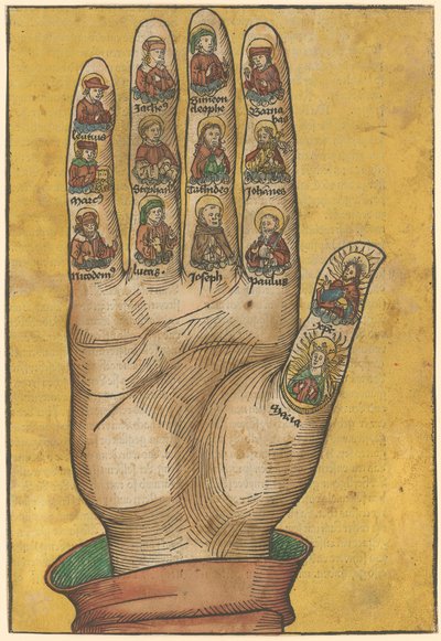 Right Hand of the Credo Hands with Portraits of Saints by Michael Wolgemut