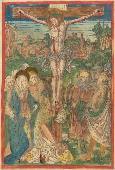 The Crucifixion with Saint Mary Magdalene by Michael Wolgemut