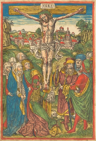 The Crucifixion with Saint Mary Magdalene by Michael Wolgemut