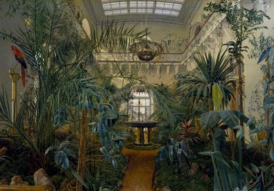 Winter garden in Winter Palace at St Petersburg by Michail Ivanovich Antonov