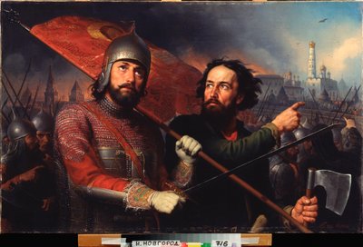 The National Uprising of Kuzma Minin and Count Dmitry Pozharsky by Michail Ivanovich Skotti