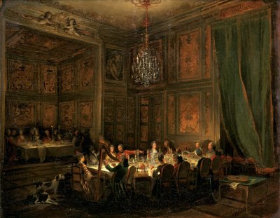Supper of Prince de Conti at the Temple, 1766 by Michel Barthelemy Ollivier