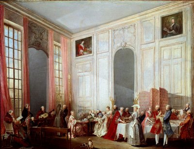 Afternoon tea at the Temple by Michel Barthelemy Ollivier or Olivier