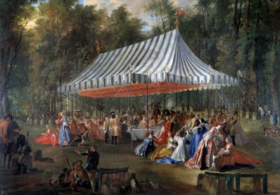 Fete Given by Louis Francois Joseph de Bourbon, Prince of Conti to Hereditary Prince Charles Guillaume Ferdinand of Brunswick Luebourg by Michel Barthelemy Ollivier or Olivier