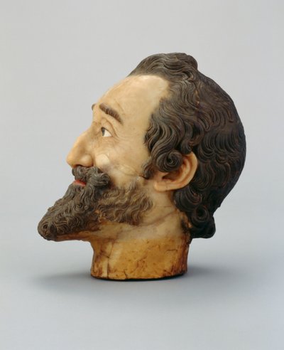 Portrait Head of Henry IV of France, c.1610 (wax) by Michel Bourdin