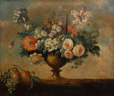 Roses, Tulips, Carnations and Other Flowers in an Urn by Michel Bruno Bellenge