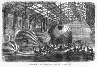 Manufacture of Mail Balloons at Gare d