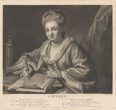 Portrait of Anne Allou Drawing by Michel Dossier