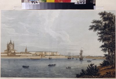 The Smolny Convent in Saint Petersburg by Michel Francois Damam Demartrait
