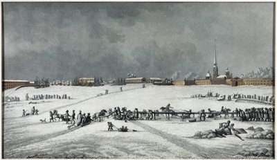 View of the Peter and Paul Fortress by Michel Francois Damam Demartrait