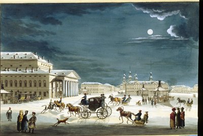 The Saint Petersburg Imperial Bolshoi Kamenny Theatre by Michel Francois Damam Demartrait