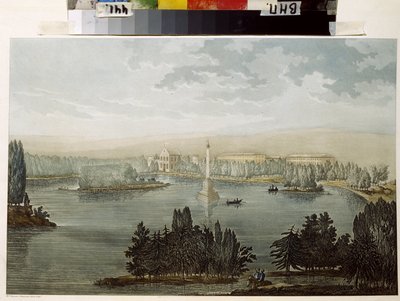View of Tsarkoye Selo. The Chesme Column by Michel Francois Damam Demartrait