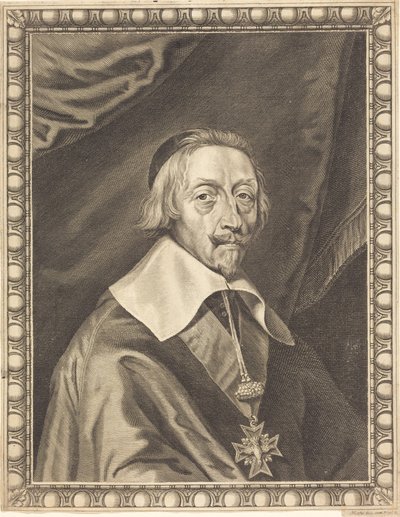 Armand Jean du Plessis, Cardinal Richelieu by Michel Lasne