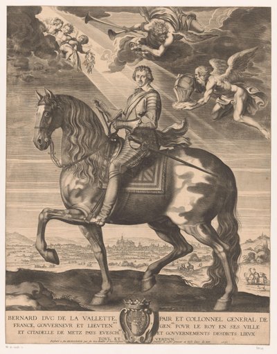 Equestrian Portrait of Bernard de Foix de la Valette, Duke of Épernon by Michel Lasne