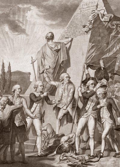 Michel Picquenot. Allegories of Philosophy and Patriotism, winners upon the demon of prejudices by Michel Picquenot