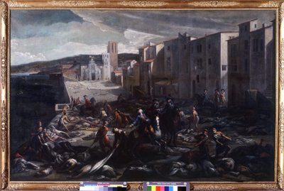 The Chevalier Roze Unveiling the Tourette at the Height of the Plague, 8th Century by Michel Serre