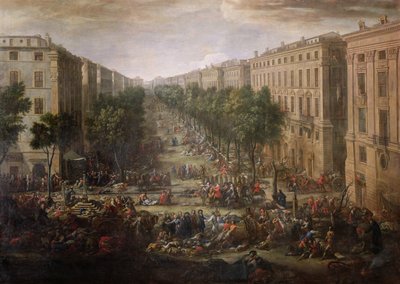 View of the Cours Belsunce, Marseilles, During the Plague of 1720, 1721 by Michel Serre