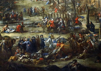 View of the Cours Belsunce, Marseilles, During the Plague of 1720 (detail) by Michel Serre