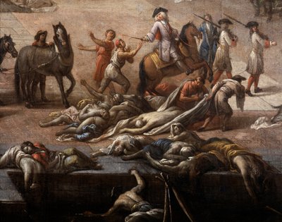 View of the Town Hall of Marseille During the Plague of 1720 by Michel Serre