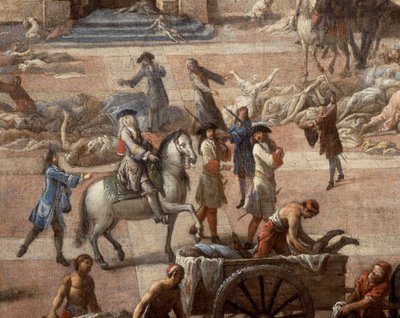 View of the Town Hall (of Marseille) during the plague of 1720 by Michel Serre