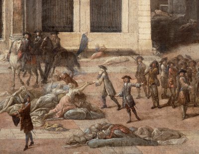 View of the Town Hall during the plague of 1720 by Michel Serre