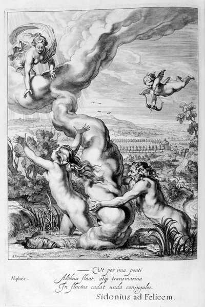Arethusa Pursued by Alpheus and Turned into a Fountain by Michel de Marolles